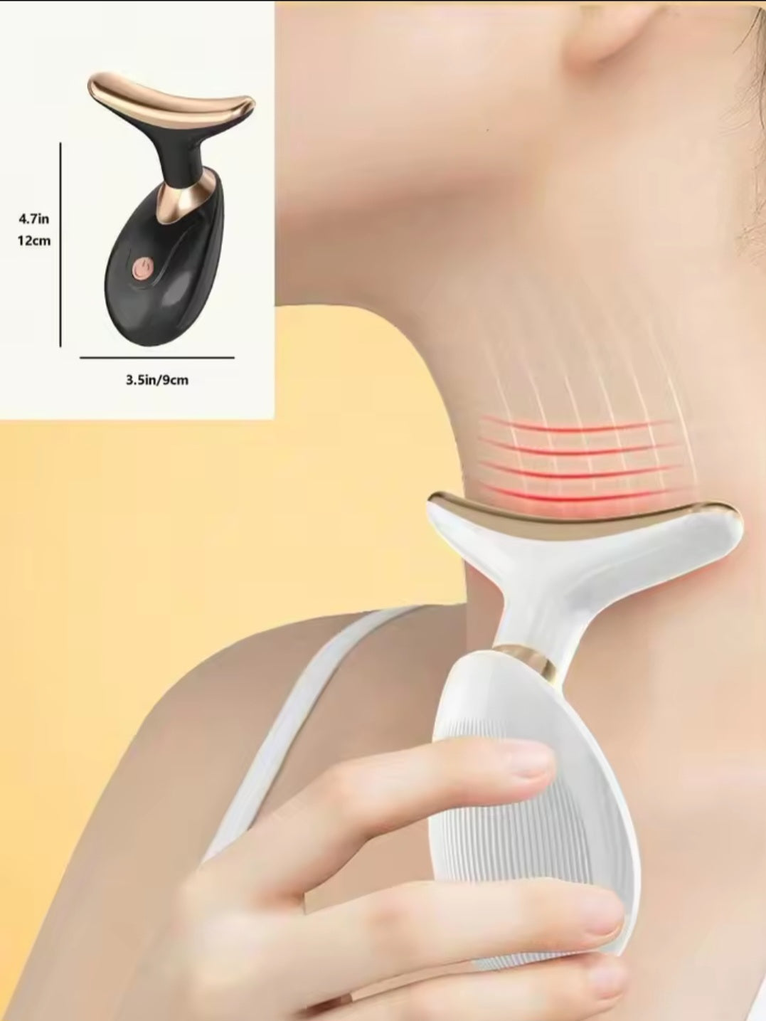 7 in 1 Face Massager Tool, Red Light Therapy for Face and Neck, Portable Face Lift Device, Neck Massager for Double Chin Reducer