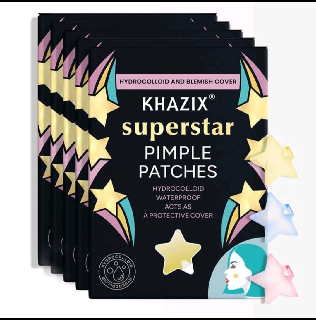 1400 Pcs Star Pimple Patches for Face - Hydrocolloid Acne Blemish Pimple Patches Cute Stars - Glitter, Regular, Glow in the Dark