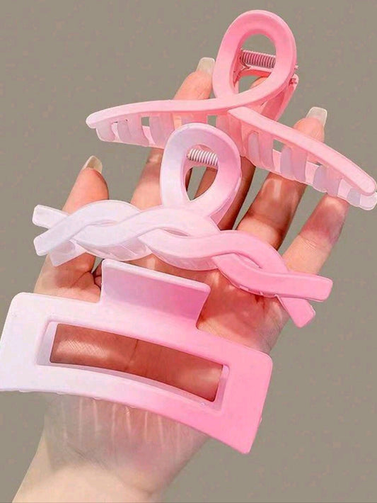 Pink Hair Clips, 6 Pack Cut Clips Hair Accessories for Women and Girls…