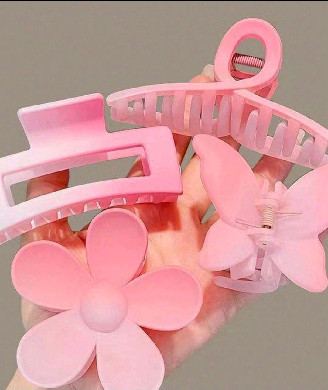 Pink Hair Clips, 6 Pack Cut Clips Hair Accessories for Women and Girls…