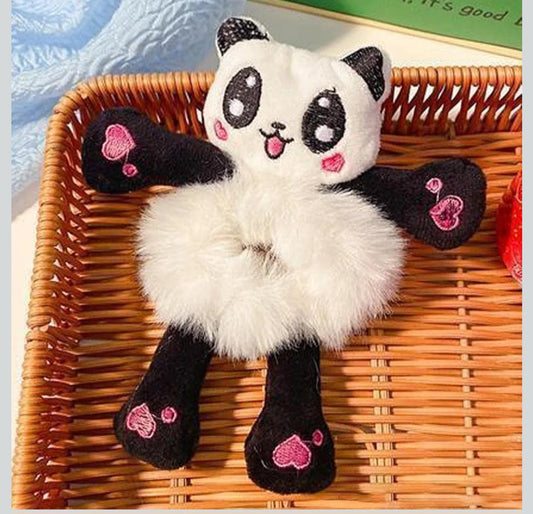 Panda Cat Cow Hair Bands, Hair Ties for Women Girls, Hair Styling