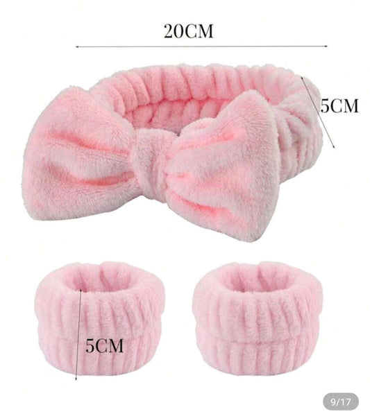 3pcs Set Bow-Knot Facial Cleansing & Toiletry Set, Moisture-Proof